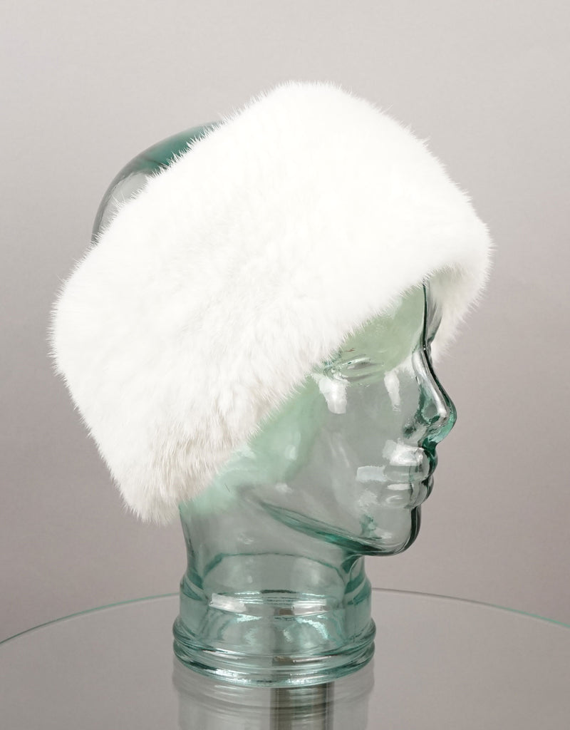 Stretch Mink Headband-White