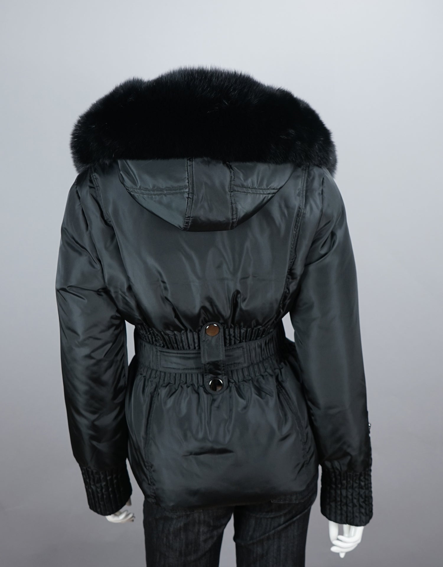 Belted Sporty Jacket-Black - Snowflake