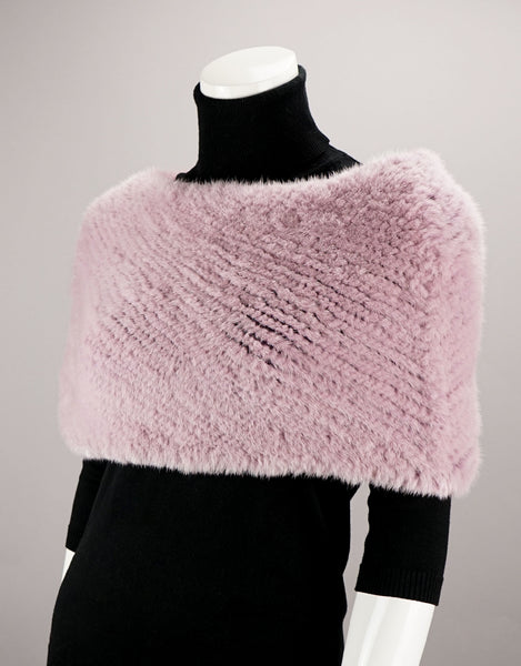 Minktail Stretch Cowl/ Shrug - Mauve