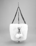 Mini Mink Draw Bag - White