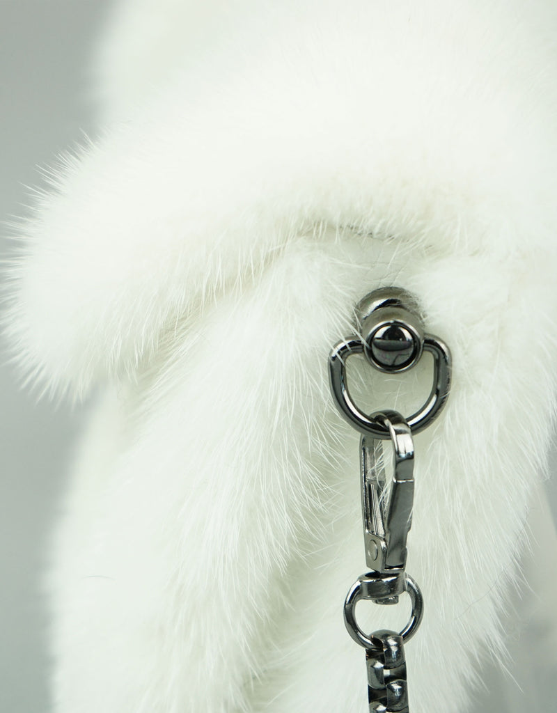 Mink Clutch - White