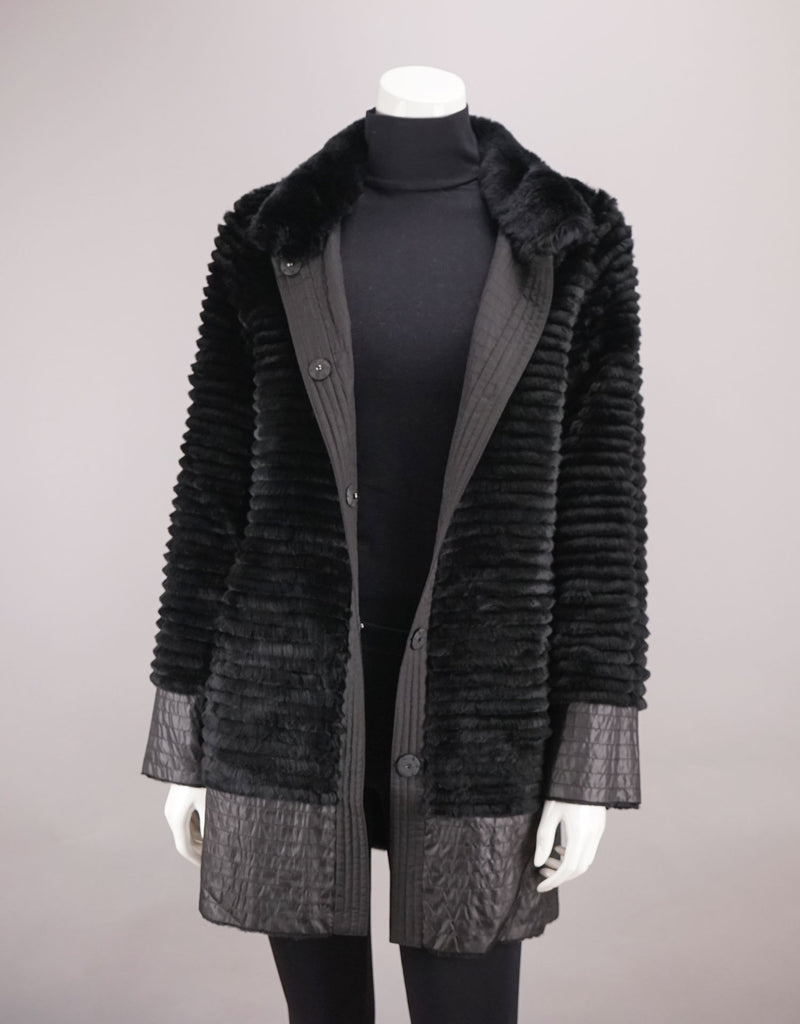 Reversible Poly Carcoat/ Rex Lined - Black
