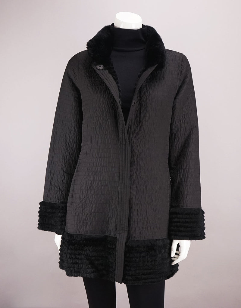 Reversible Poly Carcoat/ Rex Lined - Black