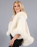Petite Cashmere Cape - Off White