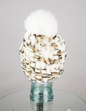 Classic Pom Pom Hat - Cream Animal