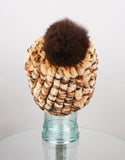 Classic Pom Pom Hat - Brown Animal