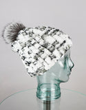 Classic Pom Pom Hat - Grey Animal