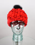 Classic Pom Pom Hat - Red Animal