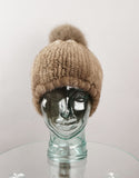 Classic Mink Pom Pom Hat - Sable