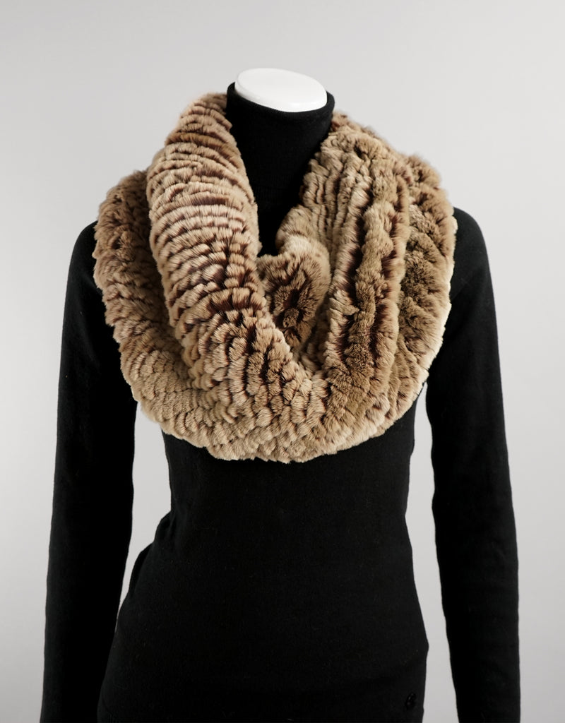 Stretch Cowl- Brown Camel Taupe