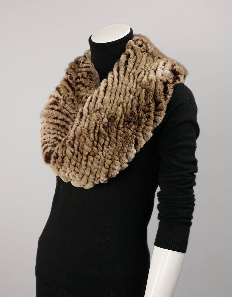 Stretch Cowl- Brown Camel Taupe