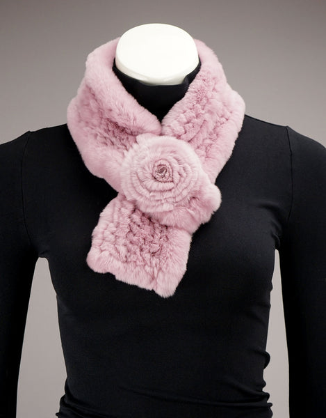 Rosette Scarf - Mauve