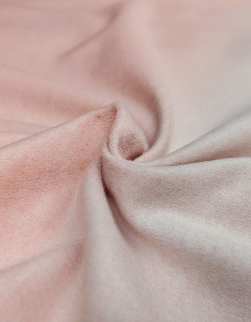 Cashmere Wool Blend Medium Round Cape - Pink