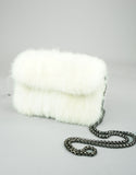 Mink Clutch - White