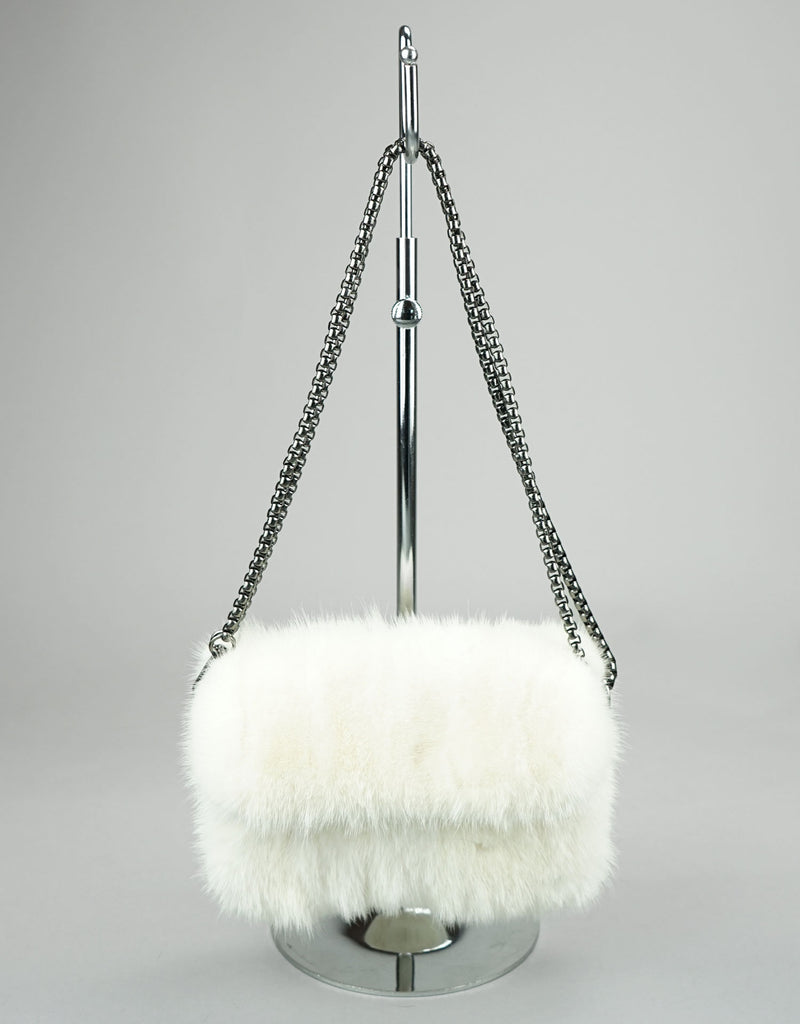 Mink Clutch - White