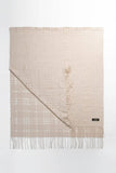 Cashmere Perforated Shawl- Ivory / Blush Fox