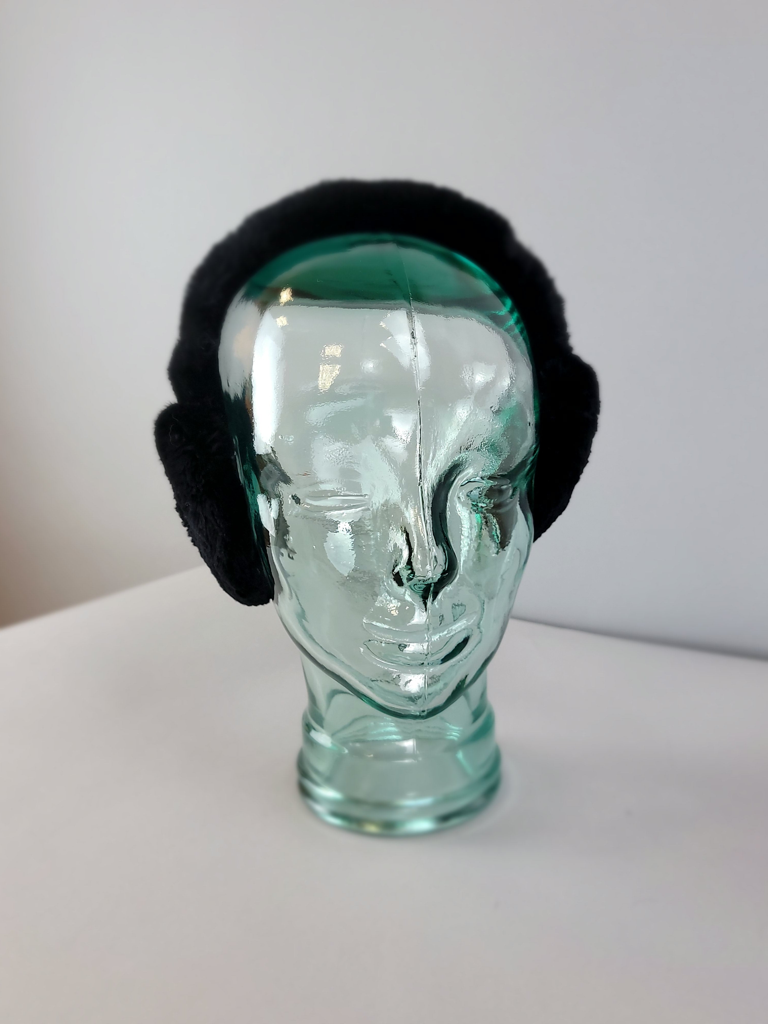 Fur Earmuff Black Snowflake