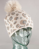 Animal Pom Hat- Pearl Beige
