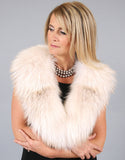 Lux Fur Collar- Fisher Dyed Silver