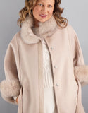 Belted Cashmere Blend Cape/ Jacket- Vanilla