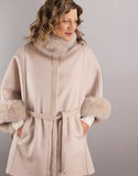 Belted Cashmere Blend Cape/ Jacket- Vanilla
