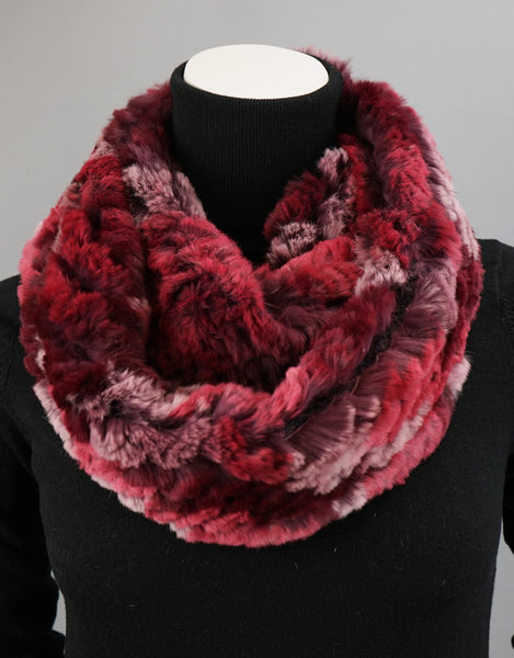 Rex Stretch Infinity Scarf - Burgundy Mix