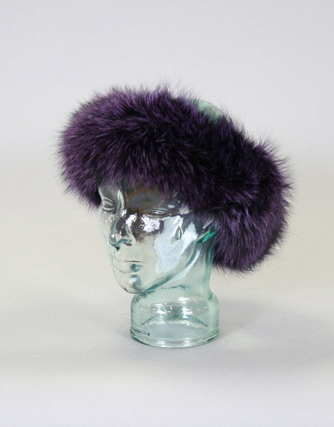 Fur Headband- Violet Indigo