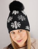 Digital Snowflake Hat- Black