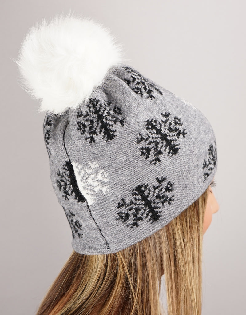 Digital Snowflake Hat- Grey