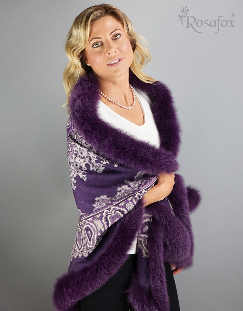 Baroque Shawl- Dark Plum