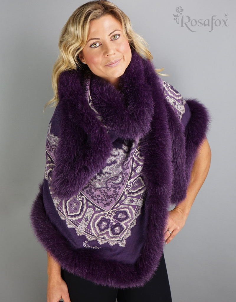 Baroque Shawl- Dark Plum