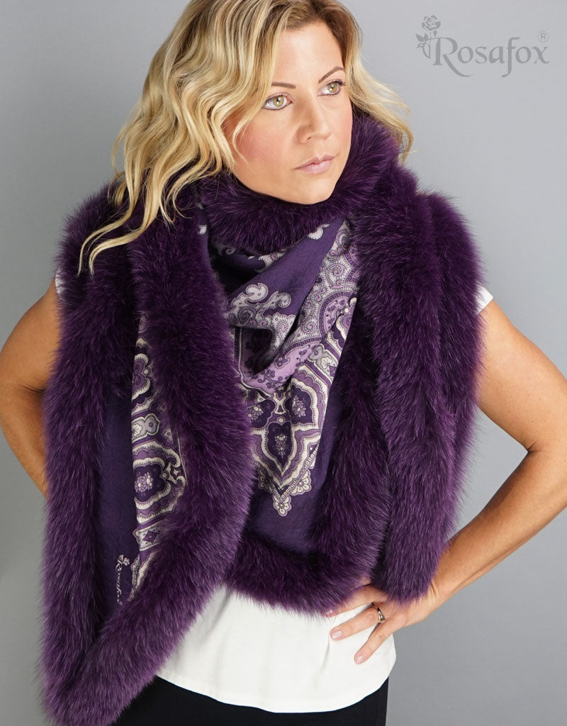 Baroque Shawl- Dark Plum