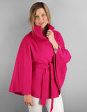 Belted Modern Cape/Jacket - Bright Pink