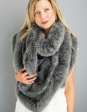 Brussels Lace Shawl- Grey
