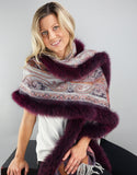 Printed Cashmere Shawl- Mulberry Scroll