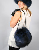 Forever Elegant Purse Muff- Navy Dyed Silver