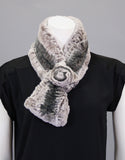 Stretch Rosette Scarf-Black