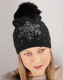 Snowflake Hat- Black