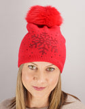 Snowflake Hat- Red