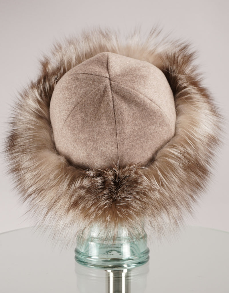 Soft Top Hat - Taupe Amber Dyed