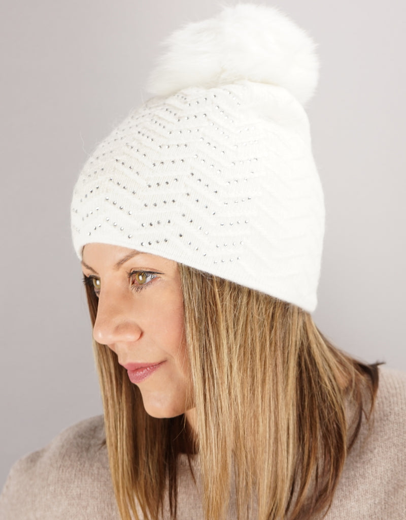 Chevron Toque - White